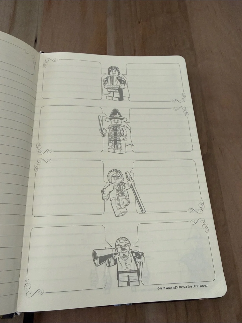 Lego Harry Potter Black Character Pattern Notebook